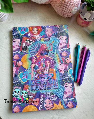 Custom A4 Notebooks Hunter Girls Design.