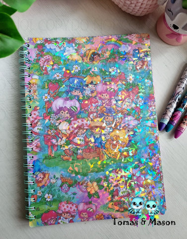 Custom A4 Notebook, Strawberry Girls Design