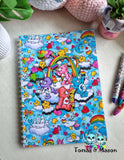 Custom A4 Notebook, Rainbow Bears Design