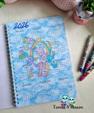 Custom A4 Notebook, Rainbow Bears Design
