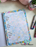 Custom A4 Notebook, Rainbow Bears Design