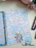 Custom A4 Notebook, Rainbow Bears Design