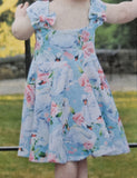 Custom Little Bow Dress with Full Circle Skirt and 3 Sleeve Options