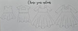 Custom Little Bow Dress with Full Circle Skirt and 3 Sleeve Options