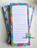 Custom Handmade Notepads, A5 and Shopping List Sizes