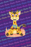 Personalised Minky Blanket Giraffe Design