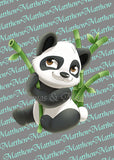 Personalised Minky Blanket Panda Design