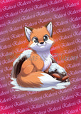 Personalised Minky Blanket Snowy Fox Design