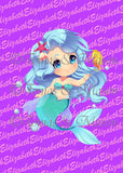 Personalised Minky Blanket Mermaid Wishes Design